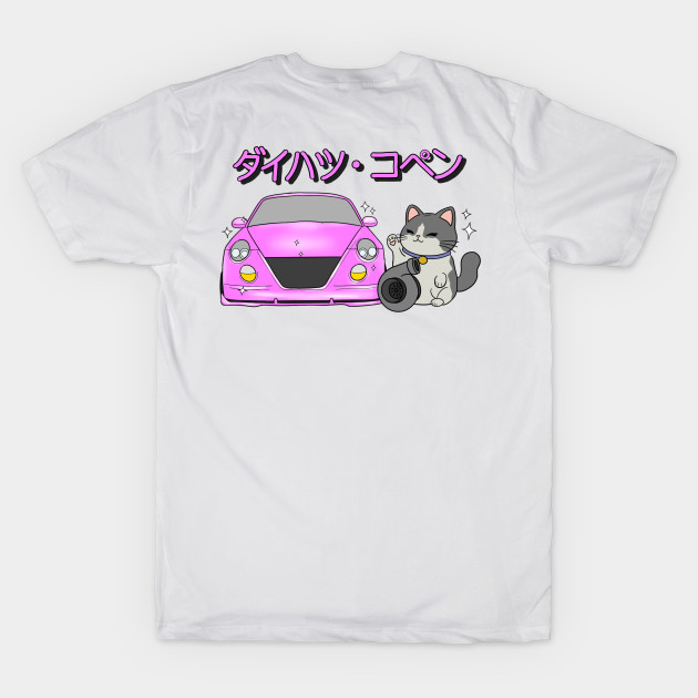 Pink Daihatsu Copen & Maneki-Neko by Sakuraarts